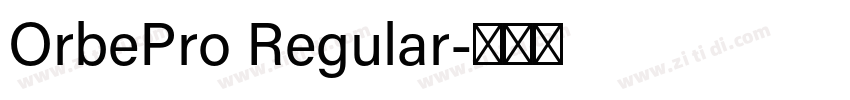 OrbePro Regular字体转换